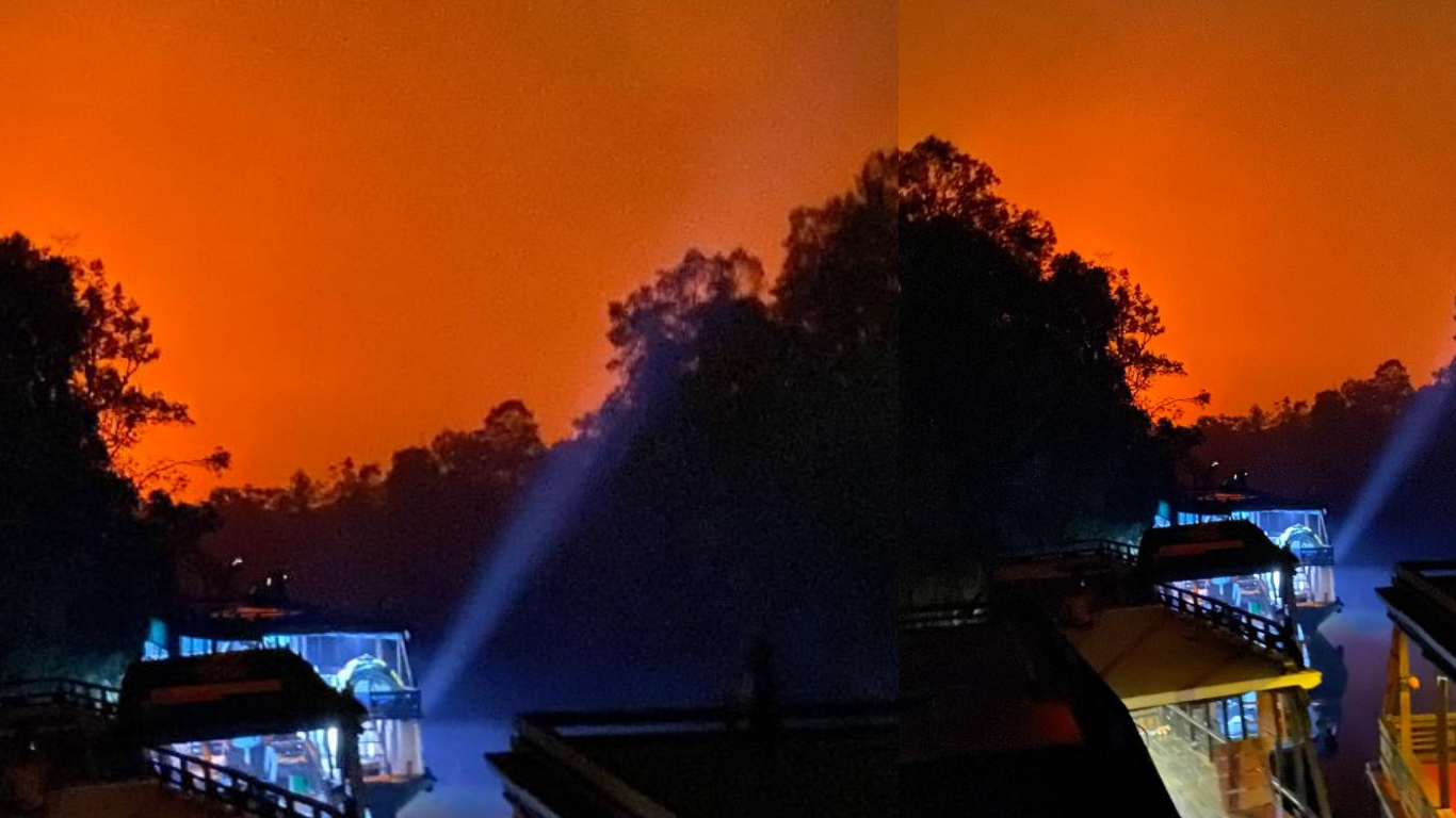 KARHUTLA MENGANCAM KAWASAN TANJUNG PUTING, TIM PESALAT SIAGA ANTISIPASI API MENYEBRANG SUNGAI